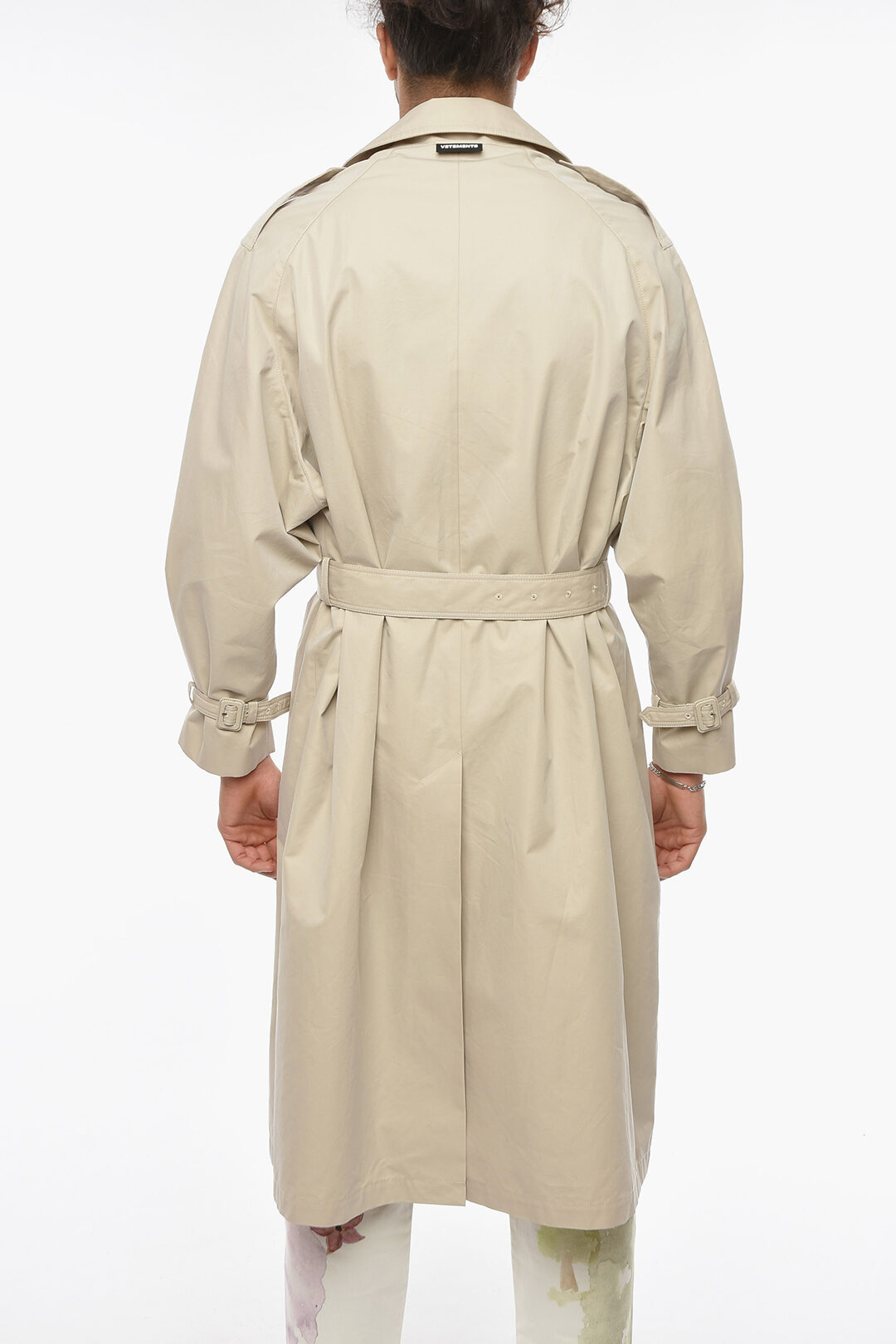 Vetements UNISEX Cotton-twill Double-breasted Trench unisex men
