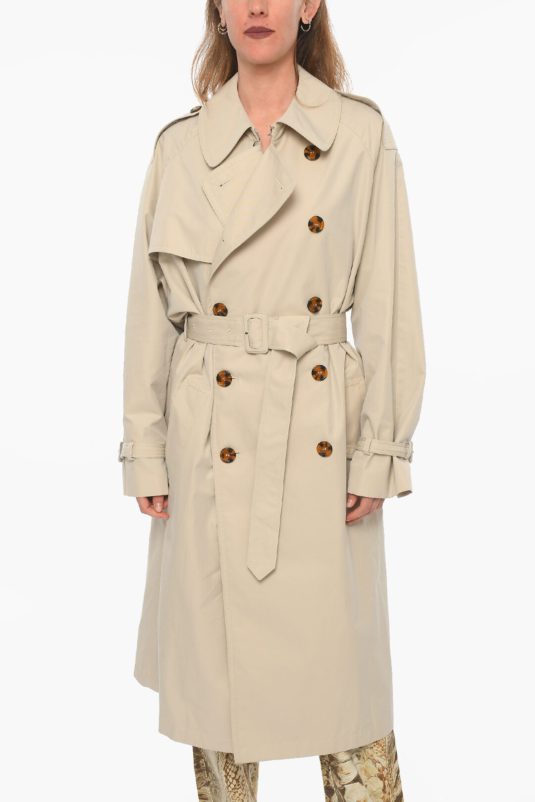 Vetements UNISEX Cotton-twill Double-breasted Trench unisex men