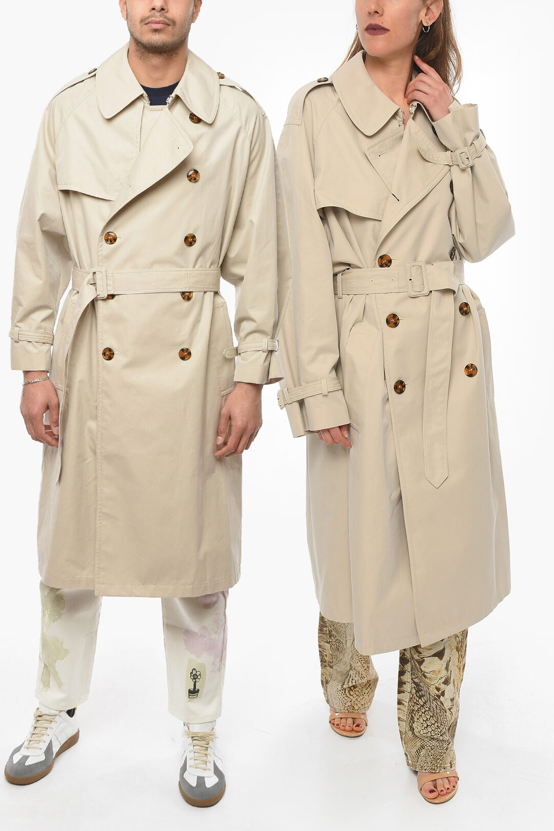 Vetements UNISEX Cotton-twill Double-breasted Trench unisex men