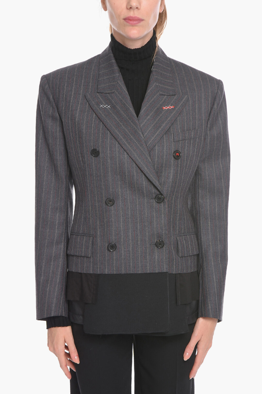 Maison Margiela UNISEX MM4 Wool Double-breasted Blazer with