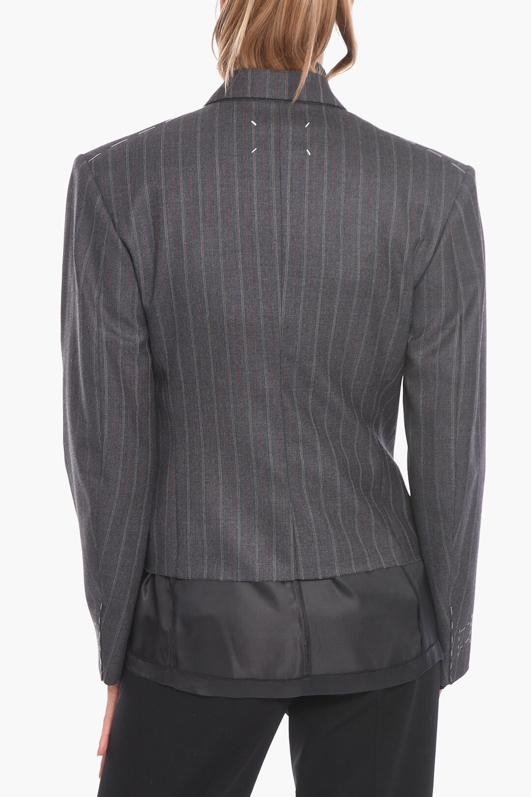 Maison Margiela UNISEX MM4 Wool Double-breasted Blazer with