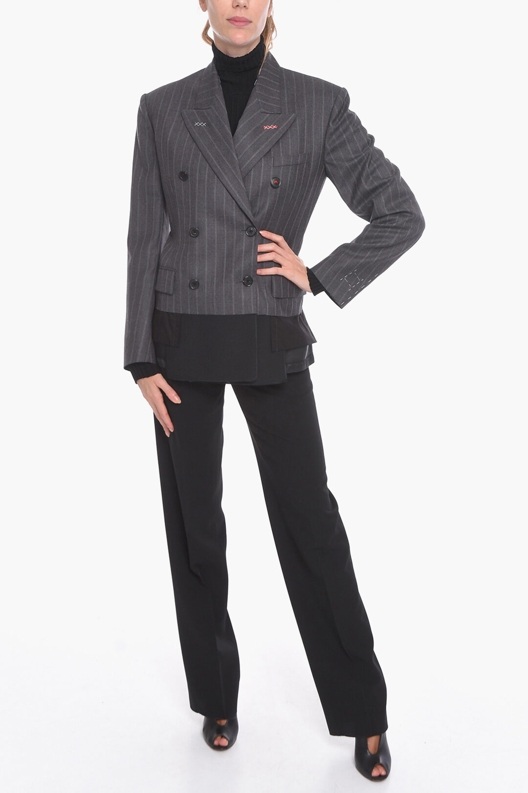 Maison Margiela UNISEX MM4 Wool Double-breasted Blazer with