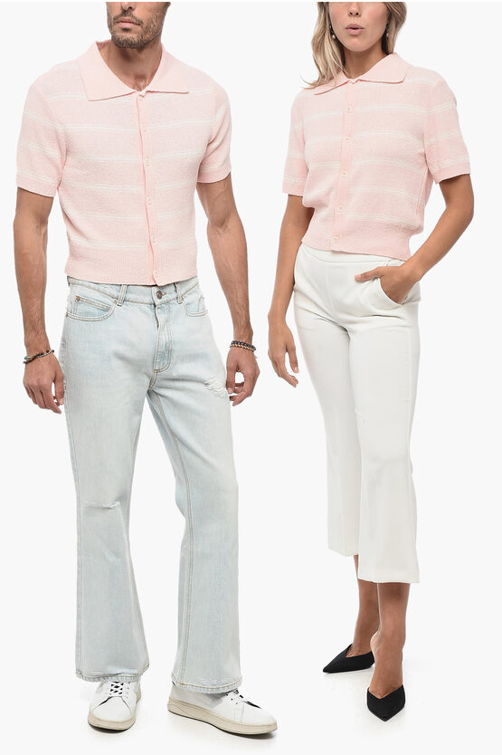 Dunst Unisex Terry Cotton Polo With Stripped Pattern