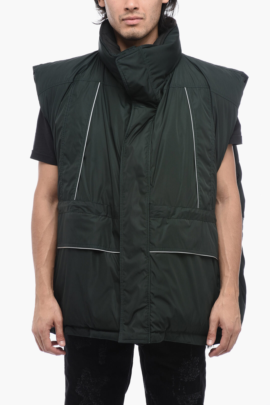 Balenciaga UNISEX Utility Quilted Vest with Reflective Detail unisex men women Glamood Outlet