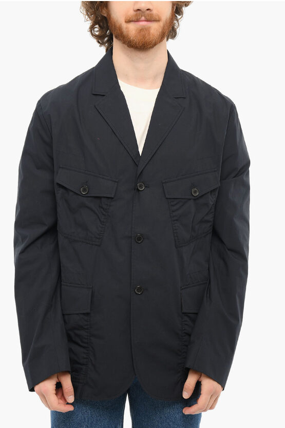 Paul Smith Unlined Blazer With 4 Patch Pockets In Black