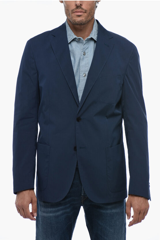 Shop Corneliani Unlined Blazer With Welt Pockets