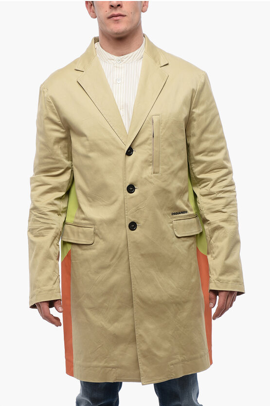 DSQUARED2 UNLINED COAT WITH FLAP POCKETS