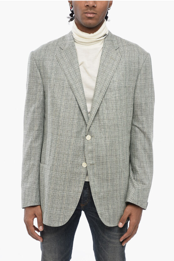 CORNELIANI UNLINED LEADER SILK BLAZER WITH PATCH POCKETS 