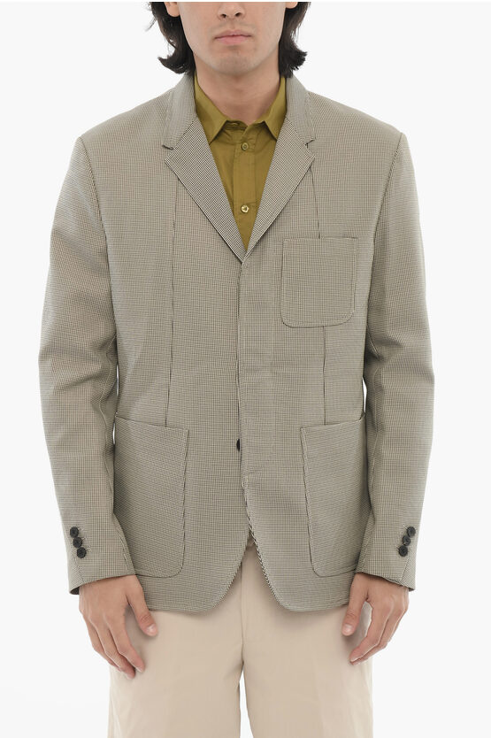 Neil Barrett Unlined Slim Fit Blazer With Patch Pockets