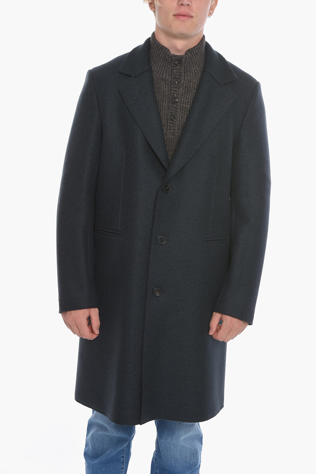 Harris Wharf Unlined Virgin Wool Coat with Flush Pockets men - Glamood ...