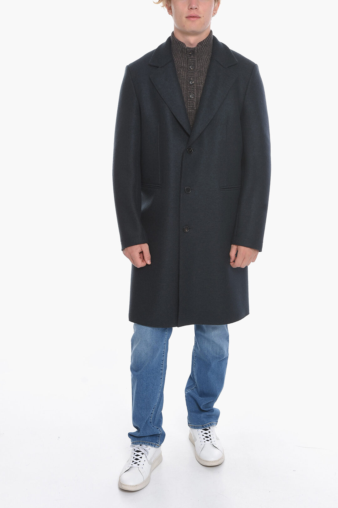 Harris Wharf Unlined Virgin Wool Coat with Flush Pockets men - Glamood ...