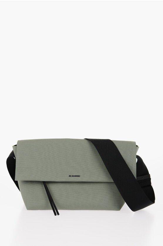 Jil Sander Utility Crossbody Bag With Snap Closure