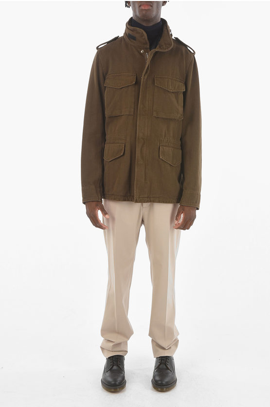 Aspesi Utility Jacket With Hidden Hood And Removable Padding men