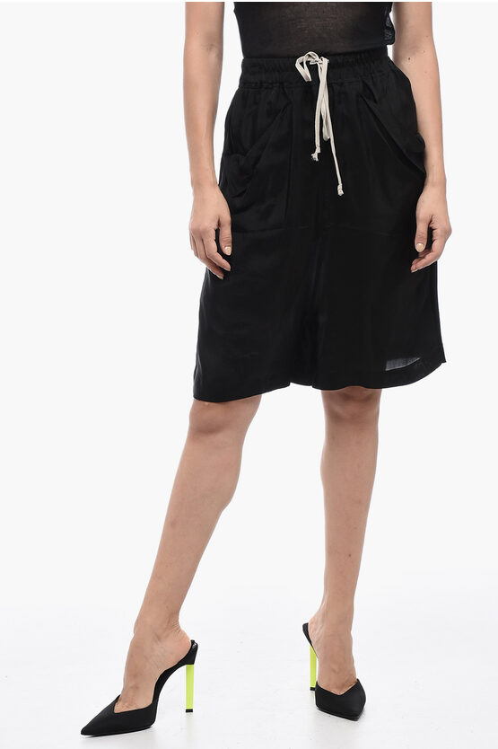 Rick Owens Utility Lido Shorts With Drawstrings