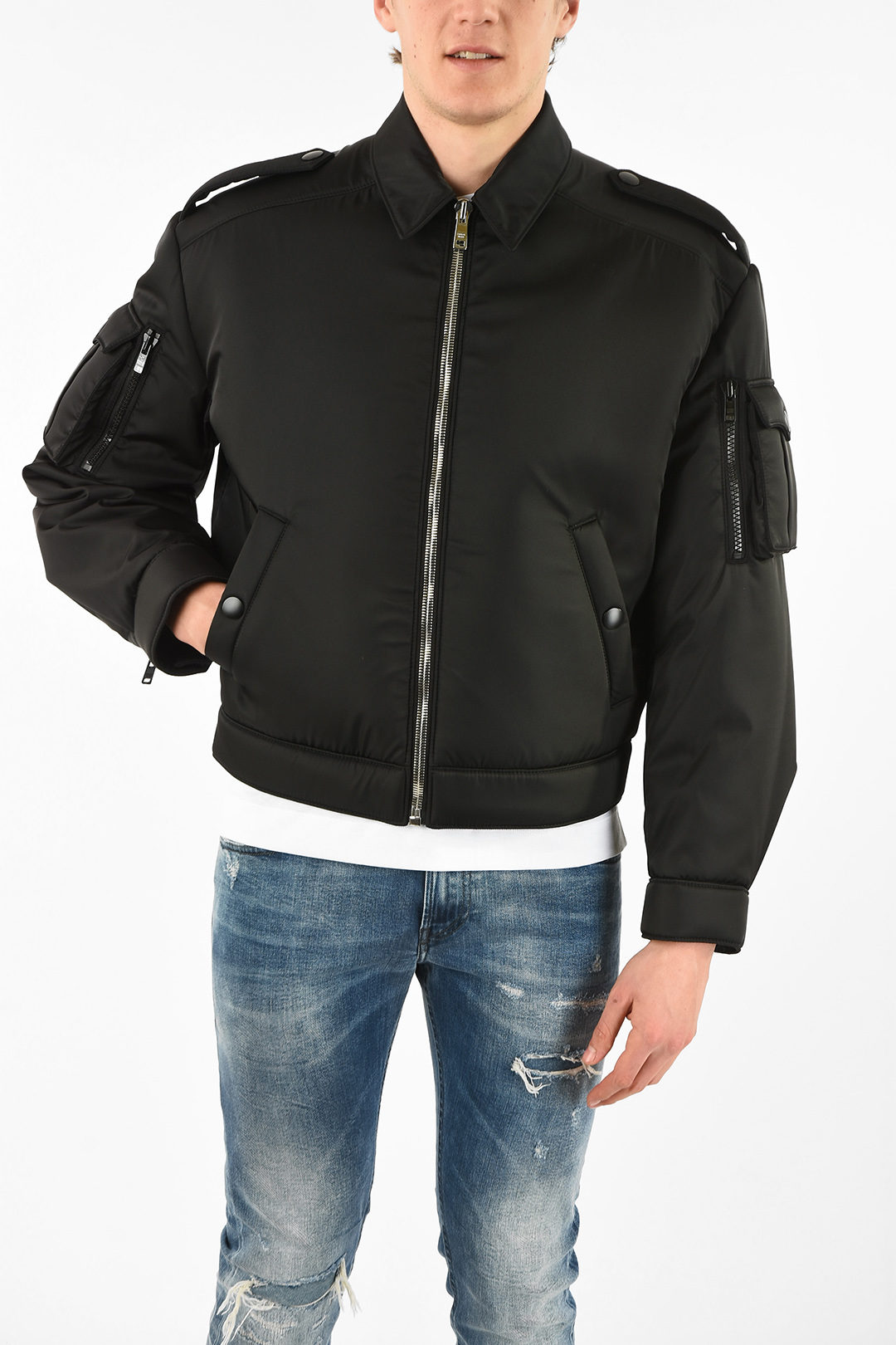 Prada Utility Padded Jacket with Zip Closure men - Glamood Outlet