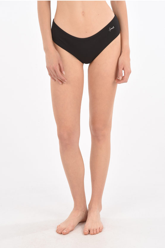 Karl Lagerfeld V Karl & Choupette Slip Swimsuit With Logo In Black