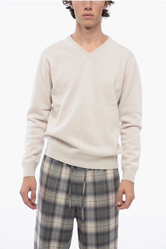 Shop Dondup V-neck Cashmere And Wool Sweater