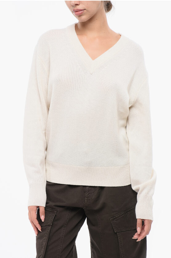 Guest In Residence V-neck Cashmere Sweater In Neutral
