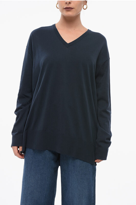 ASPESI V NECK COTTON SWEATER 