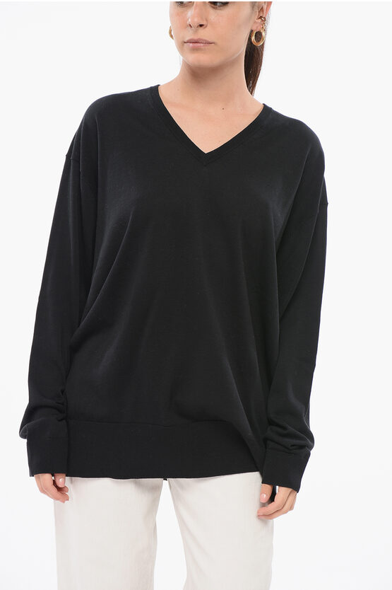 ASPESI V NECK COTTON SWEATER 
