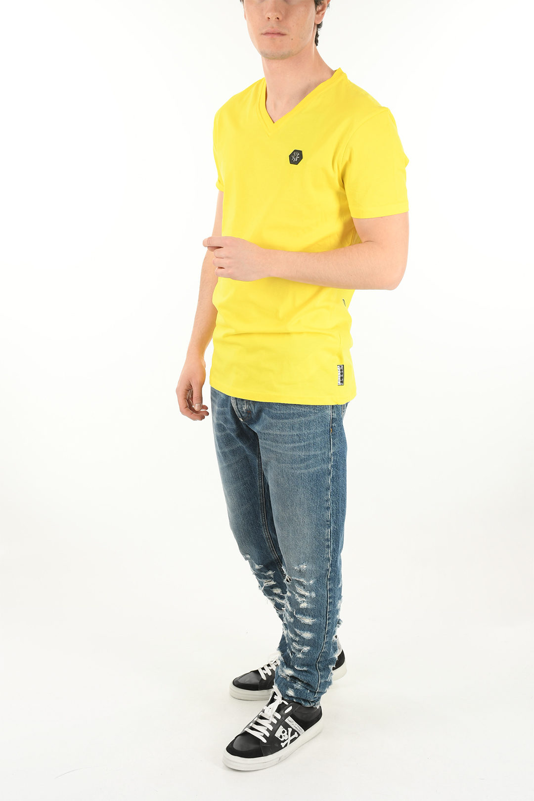 Philipp Plein V Neck HEXAGON TIGER T-Shirt men - Glamood Outlet
