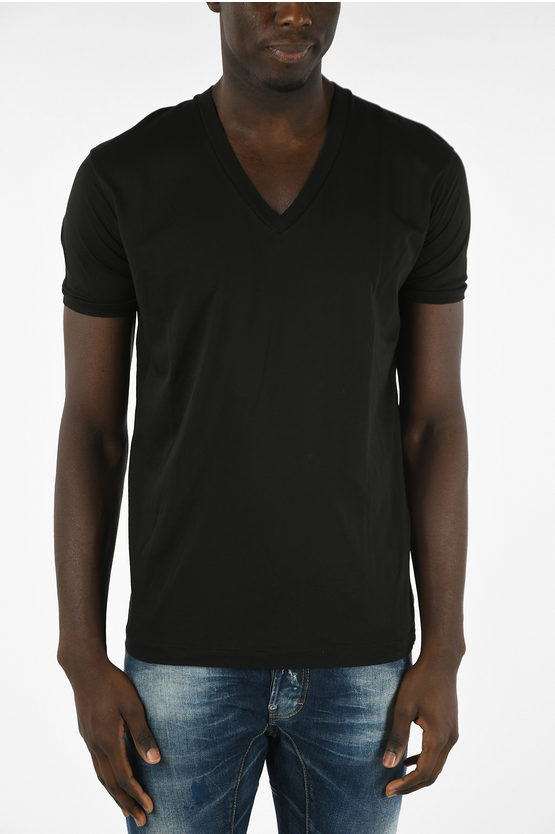 Dsquared2 V-Neck Jersey T-shirt men - Glamood Outlet