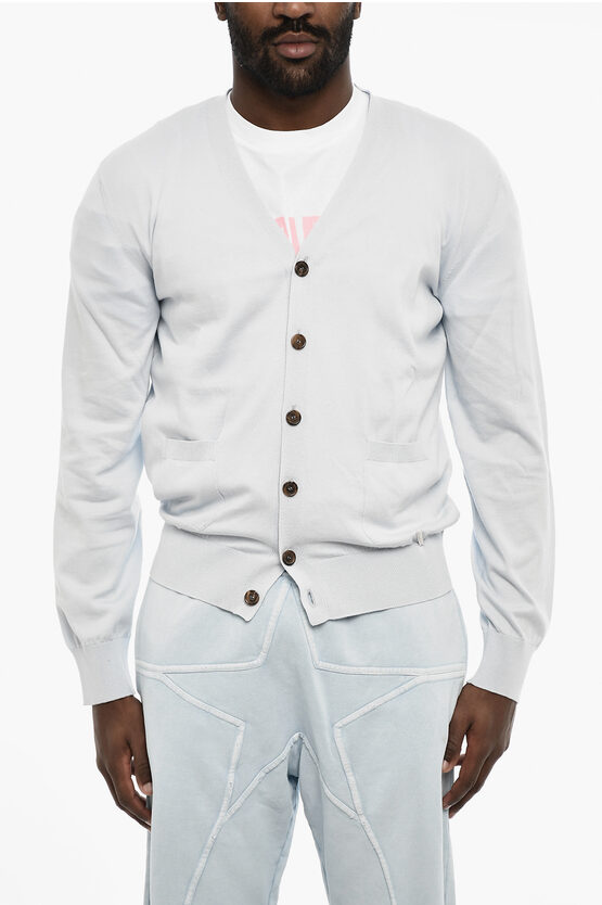 Dsquared2 V-neck Lightweight Cardigan With Breast Pocket