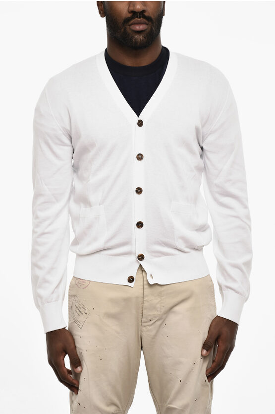 Dsquared2 V-neck Lightweight Cardigan With Breast Pocket