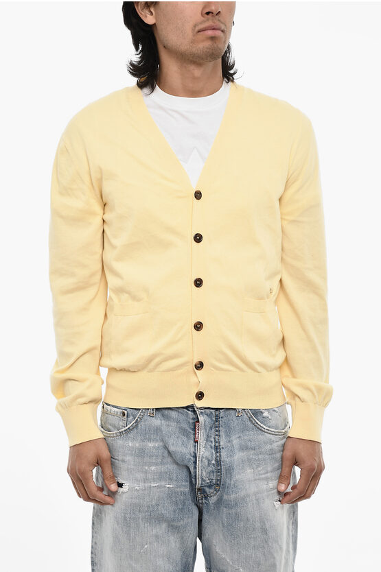 Dsquared2 V-neck Lightweight Cardigan With Breast Pocket