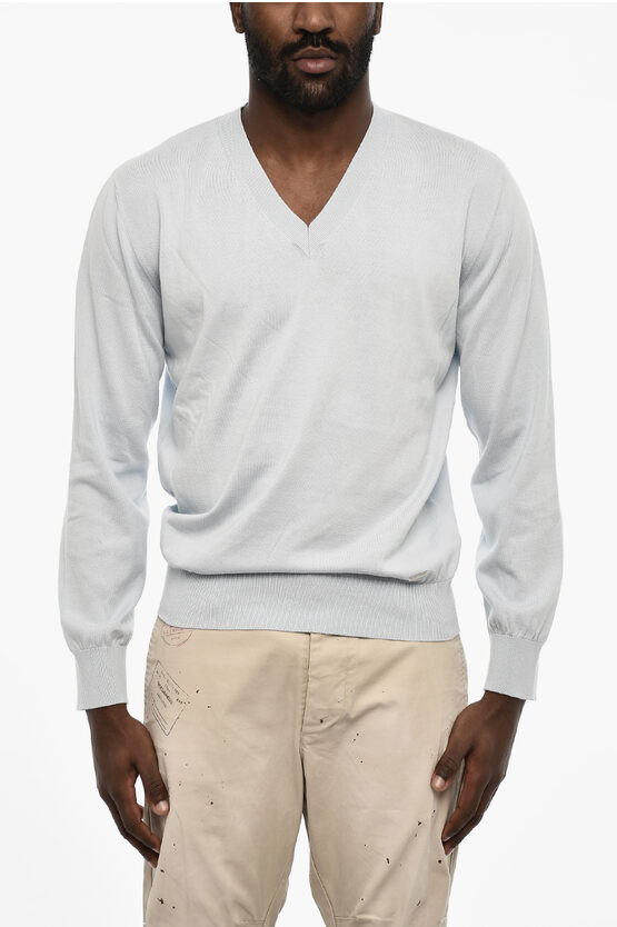 Dsquared2 V-neck Lightweight Cotton Sweater