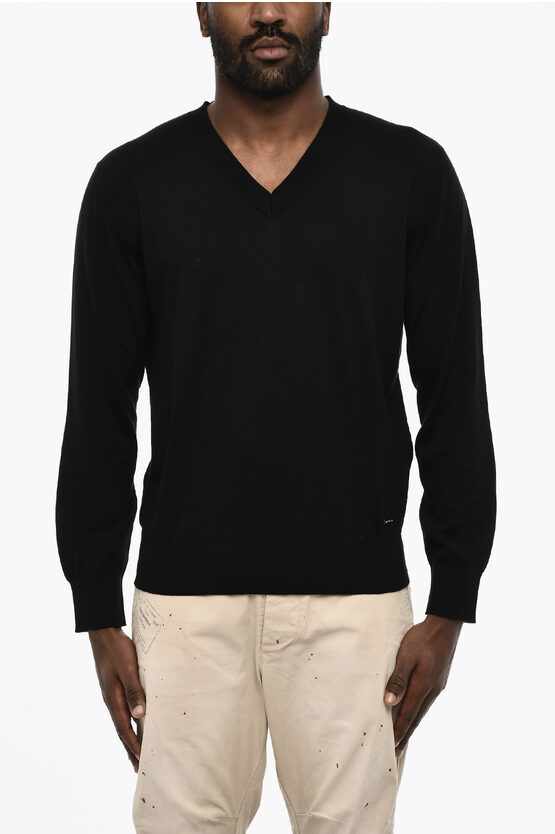 Dsquared2 V-neck Lightweight Cotton Sweater