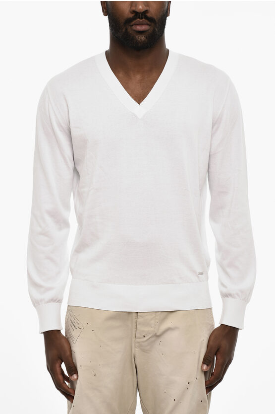 Dsquared2 V-neck Lightweight Cotton Sweater