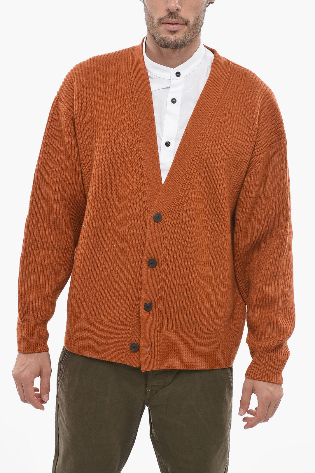 Studio Nicholson V-Neck Merino Wool Cardigan men - Glamood Outlet