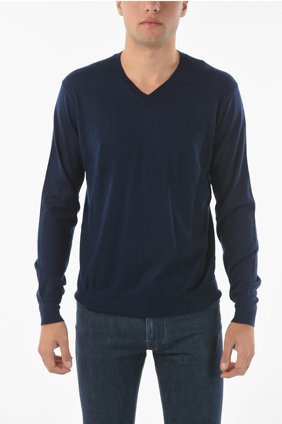 Shop Corneliani V Neck Pure Cashmere Sweater