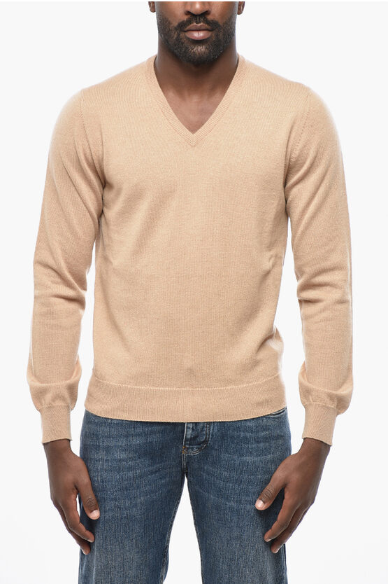 V Neck Pure Cashmer… - image