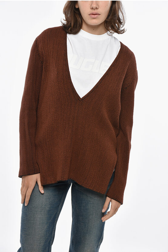 V Neck Silk Blend S… - image