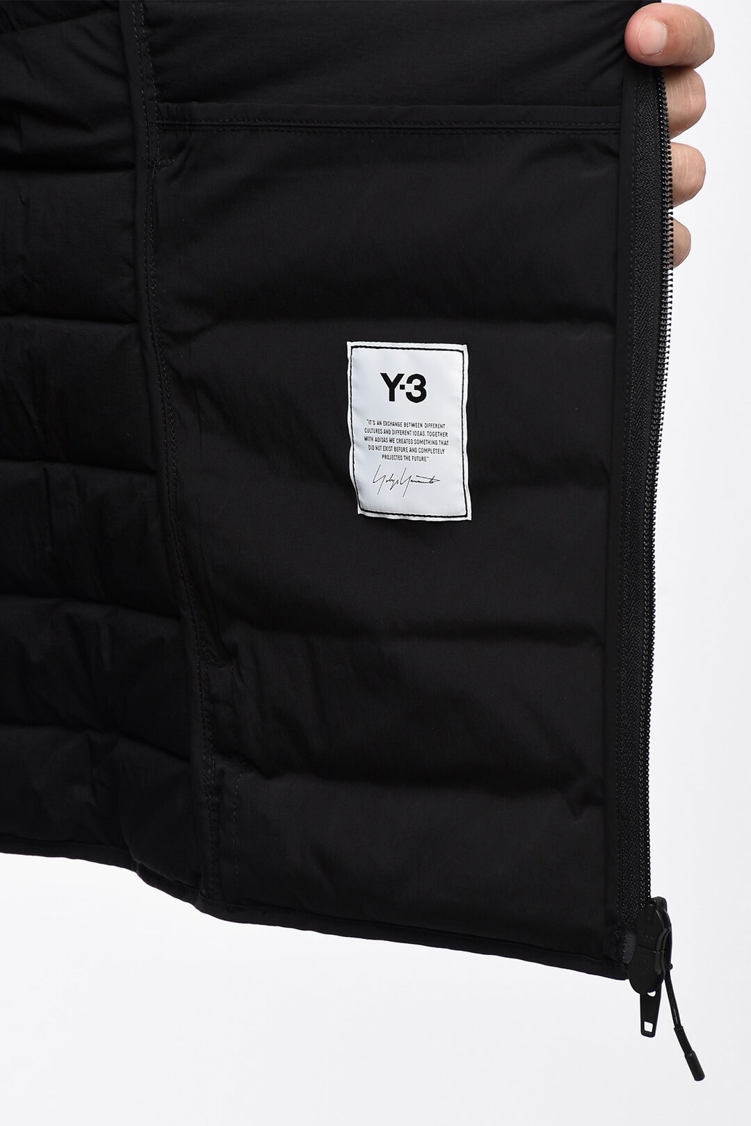 Y-3 by Yohji Yamamoto V-Neck Sleeveless Quilted Down Jacket