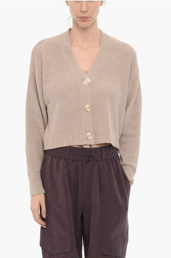 Shop Ugg V-neck Soft Fabric Nyomi Crop Cardigan