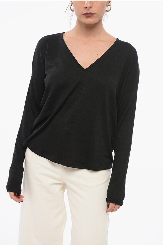 Rag & Bone Hudson Signature Jersey V-neck Tee