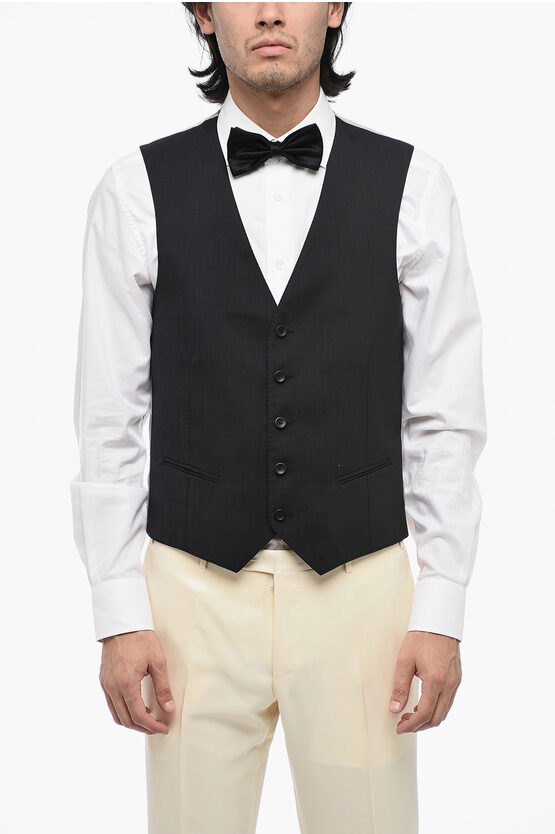 Shop Tonello V-neck Virgin Wool Waistcoat