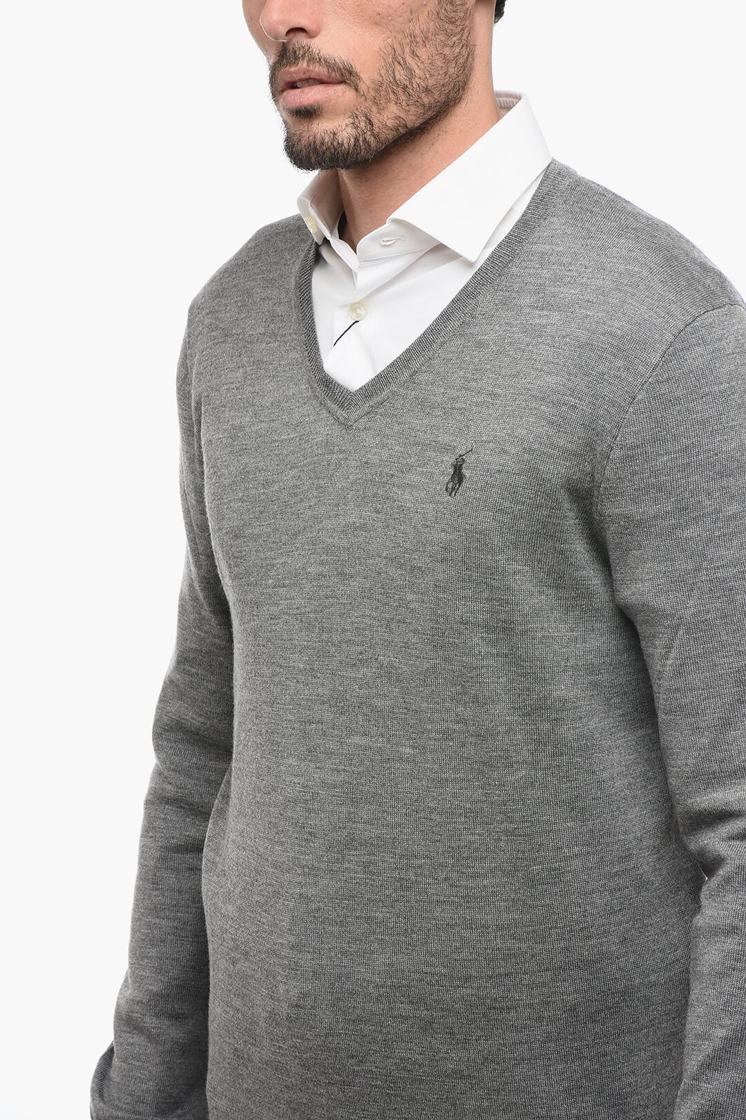 NWT Polo Ralph Lauren store 100% Wool V-Neck Sweater