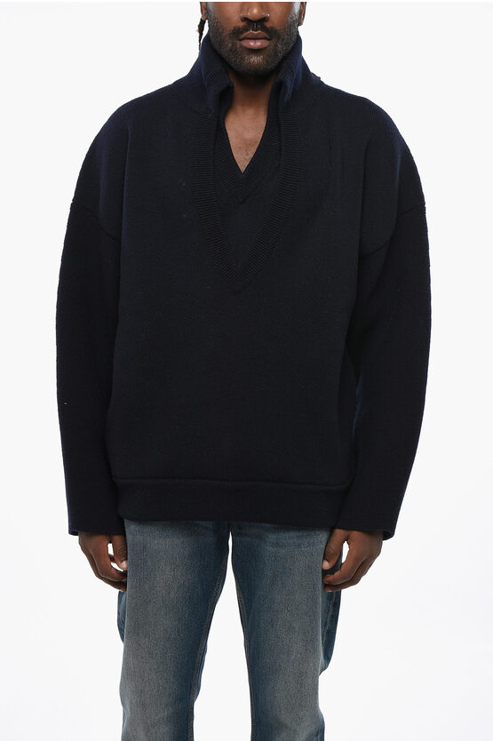 V-Neck Wool Sweater… - image
