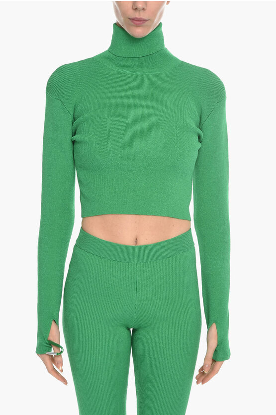 Shop Birgitte Herskind Vanessa Hong Turtleneck Jill Cropped Sweater With Removable