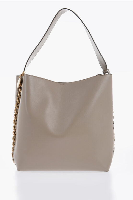 Shop Stella Mccartney Vegan Leather Shoulder Bag With Chain Details