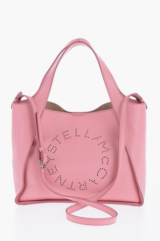 Shop Stella Mccartney Vegan Leather With Perforated Logo