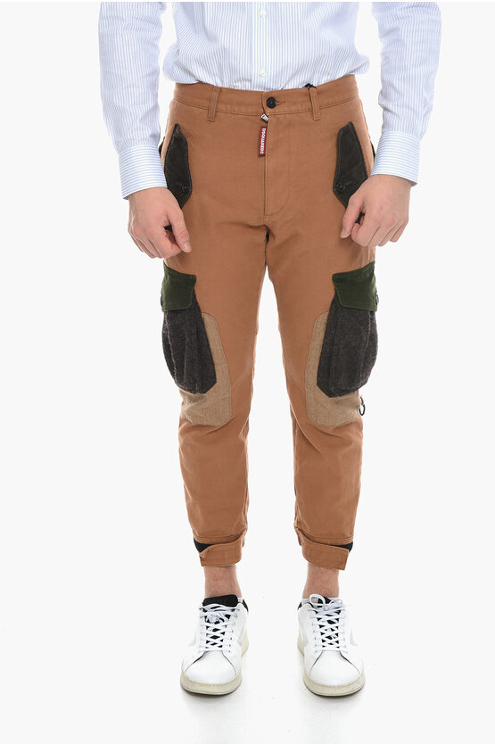 Dsquared2 Velour Detail Explorer Cargo Pants