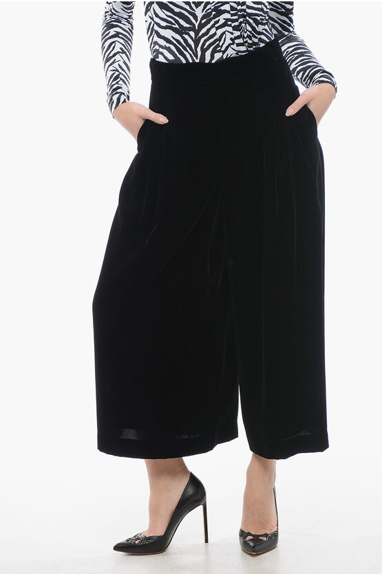 DIOR VELOUR GAUCHO PANTS WITH HIDDEN CLOSURE