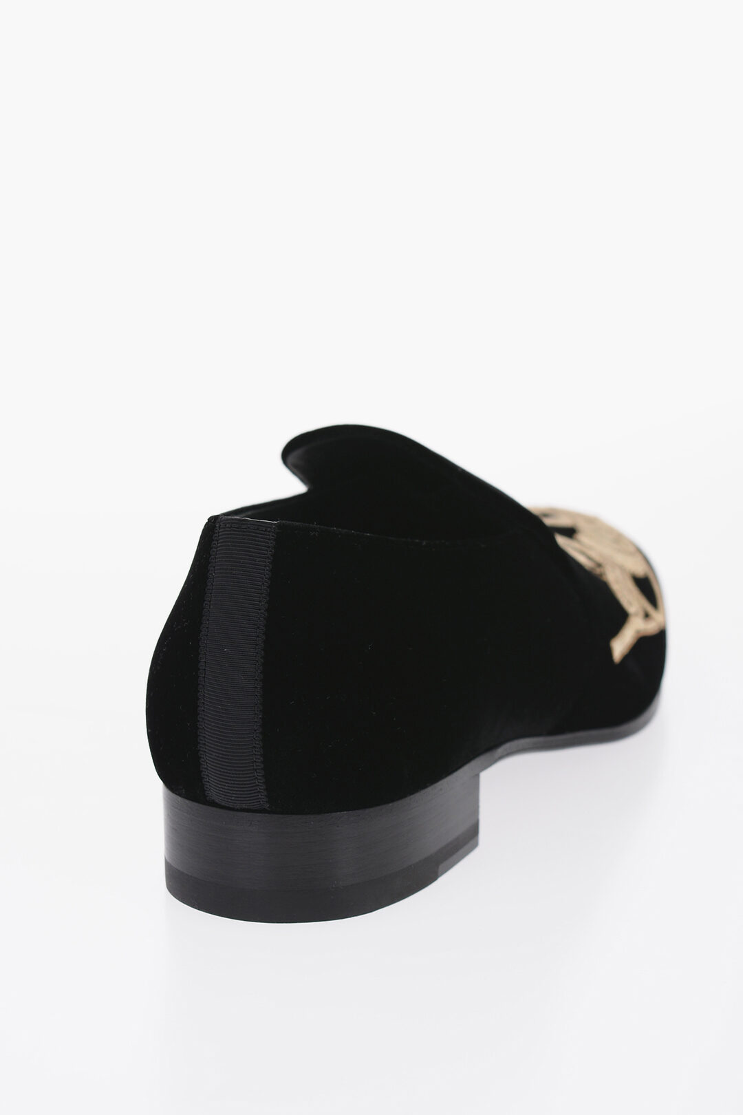 Alexander mcqueen velvet loafers online