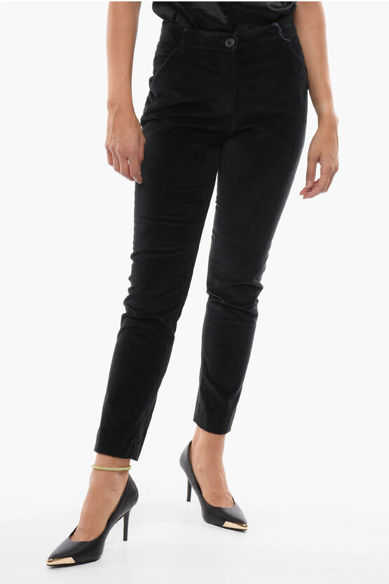 True Royal Velour Penny Chinos Pants In Black