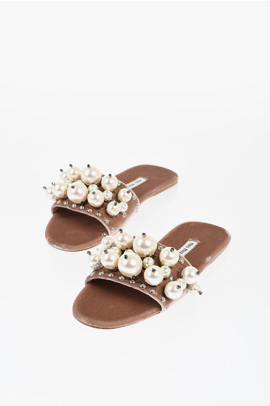 Velour Slides With … - image